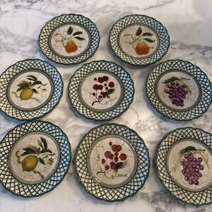 8 RAYMOND WAITES Cornucopia 8.5" diameter plates salad